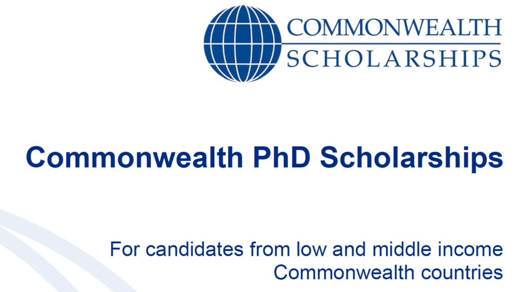 Fully Funded Commonwealth PhD Full-Time Doctoral Scholarships